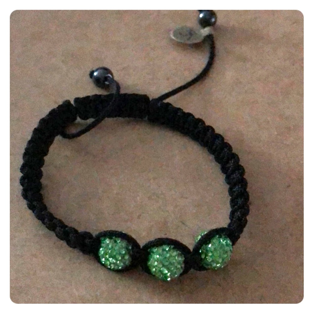 Bracelet green crystal